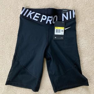 Black Nike biker shorts. Size small. New with tags